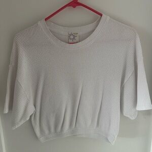 Aerie Waffle-Print Cinched T-Shirt